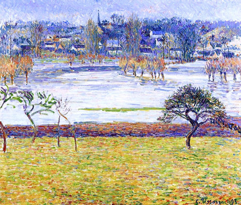  Camille Pissarro Flood, White Effect, Eragny - Hand Painted Oil Painting