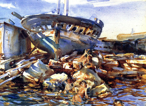  John Singer Sargent Flotsam and Jetsam - Hand Painted Oil Painting