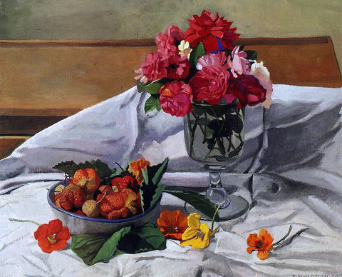  Felix Vallotton Flowers and Strawberries - Hand Painted Oil Painting