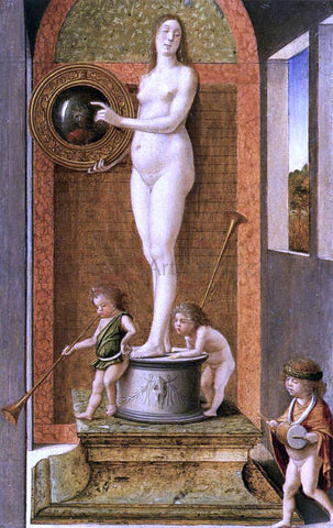 Giovanni Bellini Four Allegories: Prudence (or Vanity) - Hand Painted Oil Painting