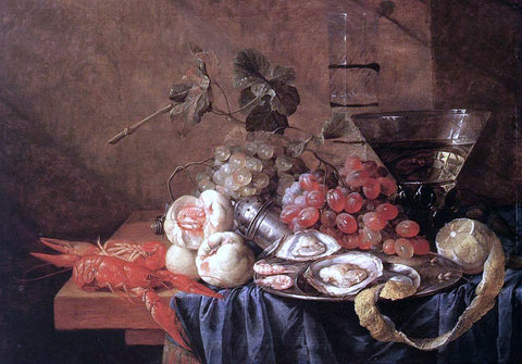  Jan Davidsz De Heem Fruit and Seafood - Hand Painted Oil Painting