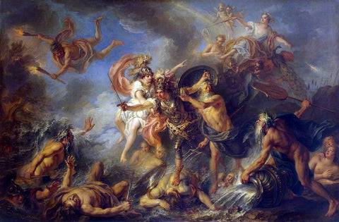  Charles-Antoine Coypel Fury of Achilles - Hand Painted Oil Painting
