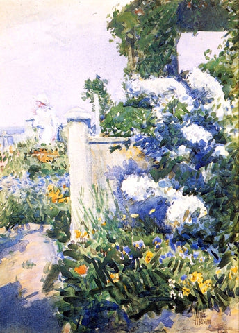  Frederick Childe Hassam A Garden by the Sea, Isles of Shoals - Hand Painted Oil Painting