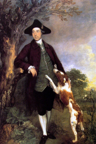  Thomas Gainsborough George, Lord Vernon - Hand Painted Oil Painting