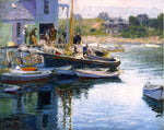  Edward Potthast Gloucester Bay and Dock - Hand Painted Oil Painting