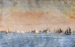  Winslow Homer Gloucester Harbor, Fishing Fleet - Hand Painted Oil Painting