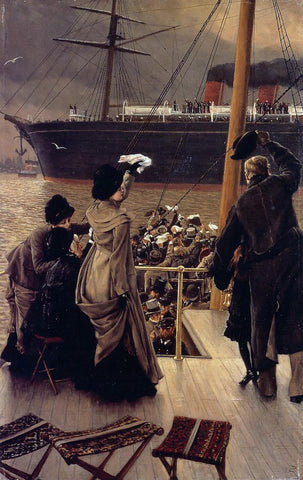  James Tissot Goodby, on the Mersey - Hand Painted Oil Painting