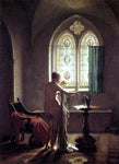  Jean-Baptiste Mallet Gothic Bathroom - Hand Painted Oil Painting