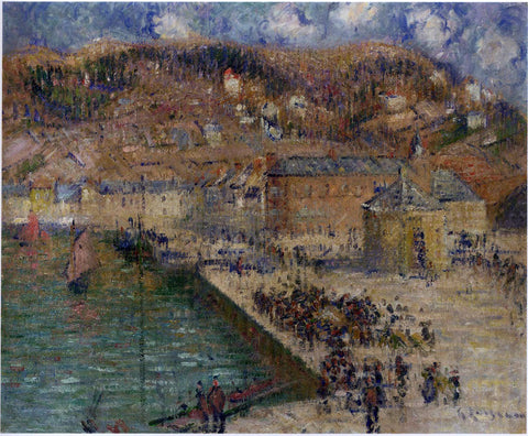  Gustave Loiseau Grand Quay at Fecamp - Hand Painted Oil Painting