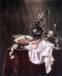  Willem Claesz Heda Ham and Silverware - Hand Painted Oil Painting