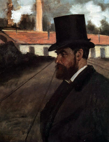  Edgar Degas Henri Rouart in Front of His Factory - Hand Painted Oil Painting