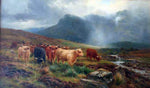  Louis Bosworth Hurt Highland Cattle Showers that Veil the Distant Hills - Hand Painted Oil Painting