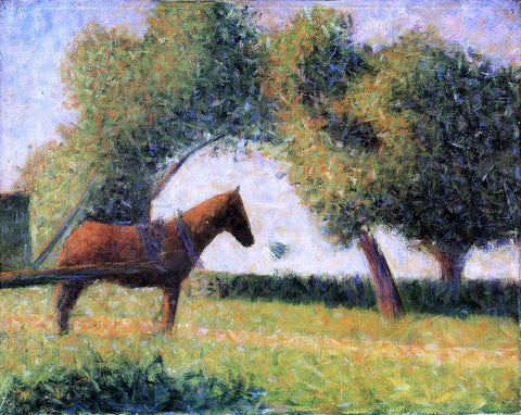  Georges Seurat Horse and Cart - Hand Painted Oil Painting