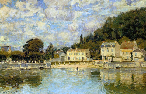  Alfred Sisley Horses being Watered at Marly-le-Roi - Hand Painted Oil Painting