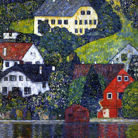  Gustav Klimt Houses at Unterach on the Attersee - Hand Painted Oil Painting