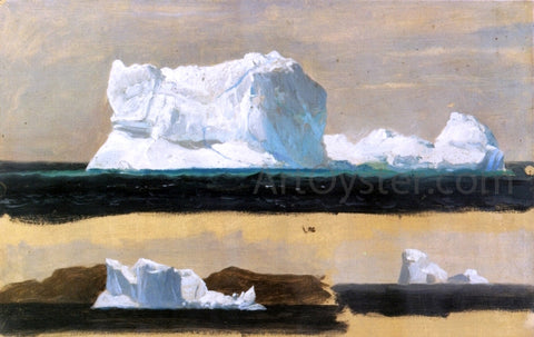  Frederic Edwin Church Icebergs, Twillingate, Newfoundland - Hand Painted Oil Painting