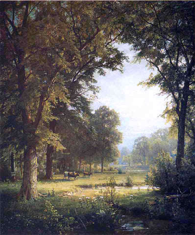  William Trost Richards Idyllic Landscape - Hand Painted Oil Painting