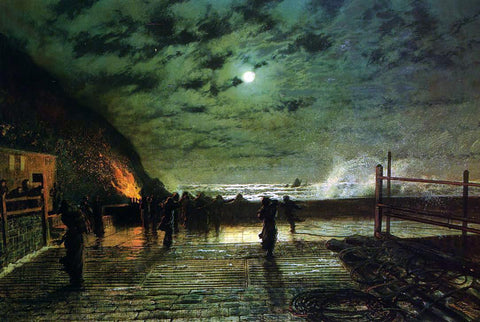  John Atkinson Grimshaw In Peril - Hand Painted Oil Painting