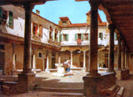  Adolf Seel In The Courtyard - Hand Painted Oil Painting