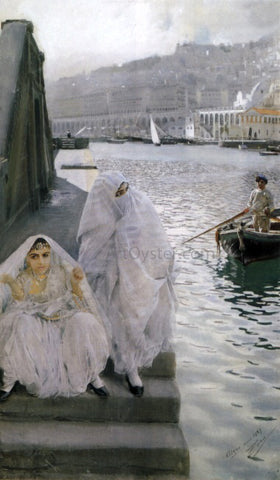  Anders Zorn In the Harbour of Algiers - Hand Painted Oil Painting
