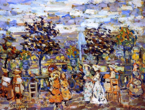  Maurice Prendergast In the Luxembourg Gardens - Hand Painted Oil Painting