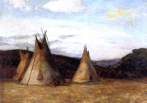  Edmund Montague Morris Indian Encampment - Hand Painted Oil Painting