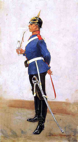  Frederic Remington Infantry Officer, Full Dress - Hand Painted Oil Painting