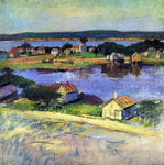  Frank Duveneck An Inlet Harbor - Hand Painted Oil Painting