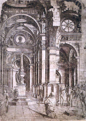  Donato Bramante Interior of a Church - Hand Painted Oil Painting
