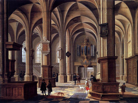  Bartholomeus Van Bassen Interior of the Cunerakerk, Rhenen - Hand Painted Oil Painting