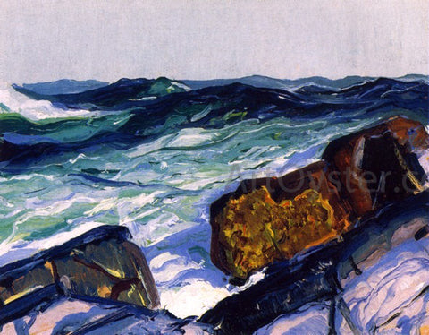  George Wesley Bellows Iron Coast, Monhegan - Hand Painted Oil Painting