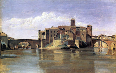  Jean-Baptiste-Camille Corot Island of San Bartolommeo - Hand Painted Oil Painting
