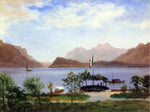  Albert Bierstadt Italian Lake Scene - Hand Painted Oil Painting