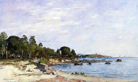 Eugene-Louis Boudin Juan-les-Pins, the Bay and the Shore - Hand Painted Oil Painting