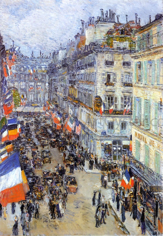 Frederick Childe Hassam July Fourteenth, Rue Daunou - Hand Painted Oil Painting