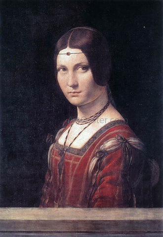  Leonardo Da Vinci La belle Ferroniere - Hand Painted Oil Painting