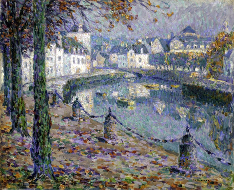  Henri Le Sidaner La petite ville au matin, Quiperle - Hand Painted Oil Painting