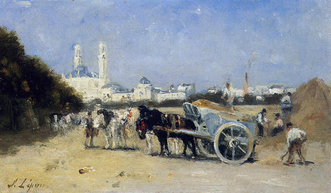  Stanislas Lepine Laborers, Trocadero - Hand Painted Oil Painting