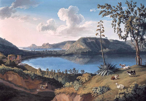  Jacob Philipp Hackert Lago d'Averno - Hand Painted Oil Painting
