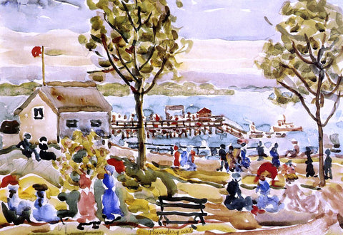  Maurice Prendergast Landing Stage - Hand Painted Oil Painting