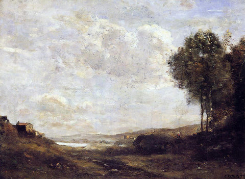  Jean-Baptiste-Camille Corot Landscape by the Lake - Hand Painted Oil Painting