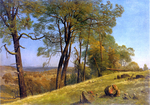  Albert Bierstadt Landscape, Rockland County, California - Hand Painted Oil Painting