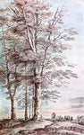 Lucas Van Uden Landscape with Tall Trees - Hand Painted Oil Painting