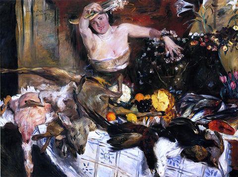  Lovis Corinth Large Still Life with Figure (also known as Birthday Picture) - Hand Painted Oil Painting