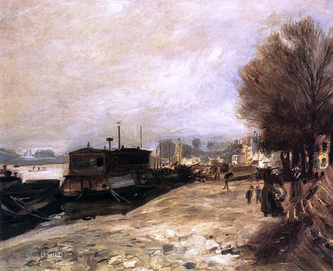  Pierre Auguste Renoir Laundry Boat by the Banks of the Seine, near Paris - Hand Painted Oil Painting