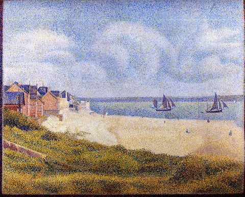  Georges Seurat Le Crotoy, Downstream - Hand Painted Oil Painting