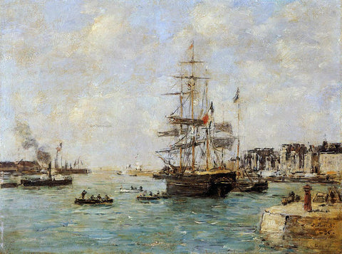  Eugene-Louis Boudin Le Havre, the Outer Port - Hand Painted Oil Painting