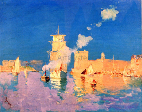  Frank Myers Boggs L'entree du port de Marseills - Hand Painted Oil Painting