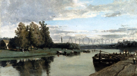  Eugene Ciceri L'ile d'Allegre at Bougival - Hand Painted Oil Painting