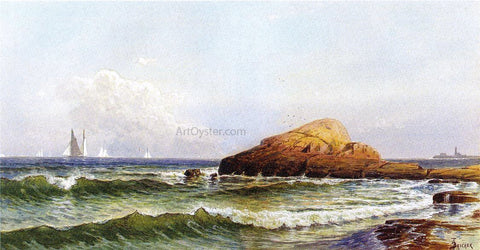  Alfred Thompson Bricher Little Bass Rock, Narragansett Pier - Hand Painted Oil Painting